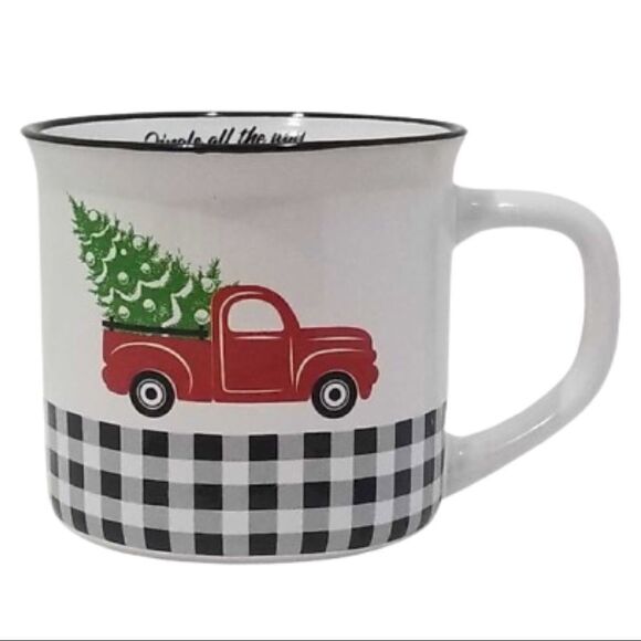 Christmas Coffee Mug Red Truck with Christmas Tree • NWT - Picture 1 of 6